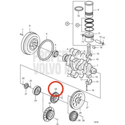 Disco dentado original Volvo Penta VOP888713 | MD2010