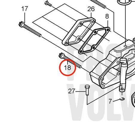 Vite a sei denti originale Volvo Penta VOP888760 | MD2010