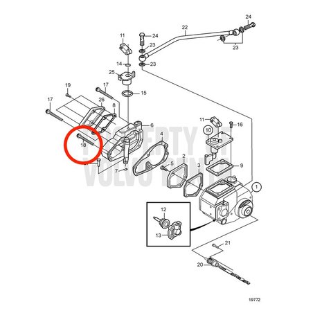 Vite a sei denti originale Volvo Penta VOP888760 | MD2010