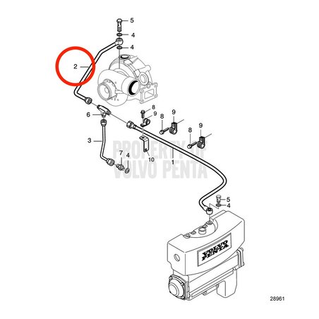 Original Volvo Penta Lüftungskanal VOP888892 | MD2010