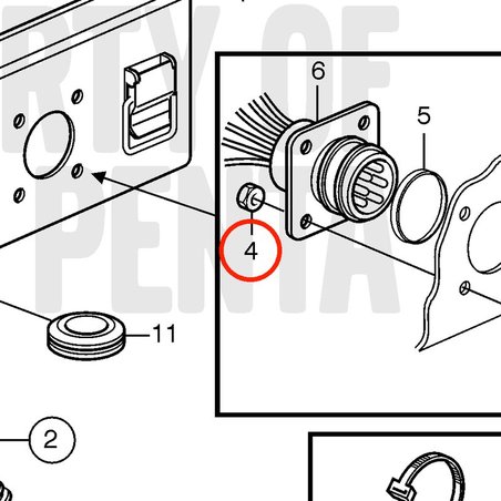 Dado esagonale originale Volvo Penta VOP955778 | MD2010