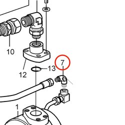 Nipplo angolare originale Volvo Penta VOP957107 | MD2010