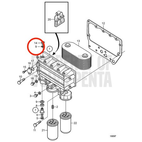 Original Volvo Penta Dichtung VOP957189 | MD2010