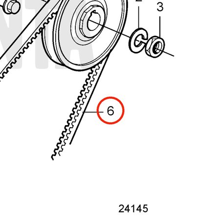 Correa Trapezoidal Original Volvo Penta VOP968933 | MD2010