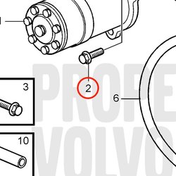 Vite flangiata originale Volvo Penta VOP984736 | MD2010