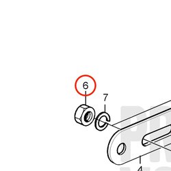 Dado flangiato originale Volvo Penta VOP990938 | MD2010