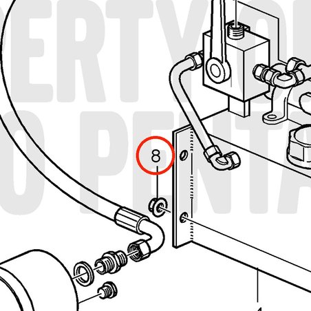 Original Volvo Penta Flanschmutter VOP990942 | MD2010