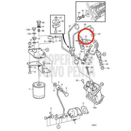 Tube d'origine Volvo Penta VOP3580079 | MD2010