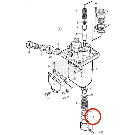 Rondella di regolazione originale Volvo Penta VOP3580146 | MD2030