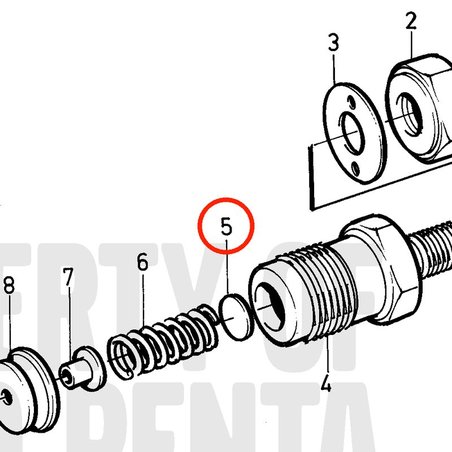 Rondelle de réglage d'origine Volvo Penta VOP3580171 | MD2010B