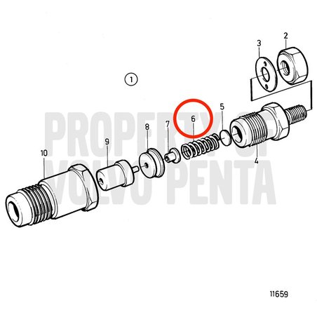 Ressort d'origine Volvo Penta VOP3580184 | MD2010B