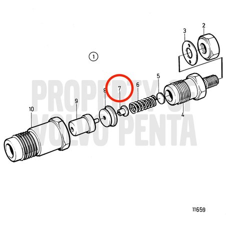 Parafuso de pressão genuíno Volvo Penta VOP3580185 | MD2010B