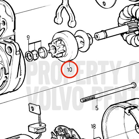 Original Volvo Penta Anlasserritzel VOP3580212 | MD2010