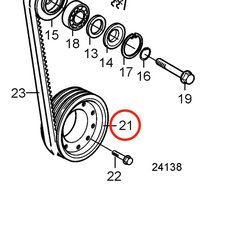 Puleggia per cinghia trapezoidale originale Volvo Penta VOP3586607 | MD2010