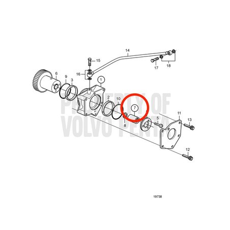 Brida de Acoplamiento Original Volvo Penta VOP3586622 | MD2010