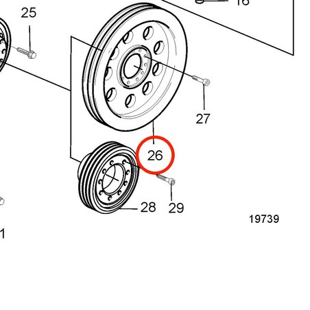 Puleggia originale Volvo Penta VOP3588090 | MD2010
