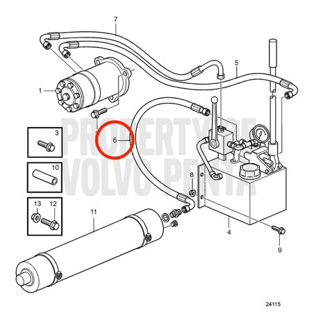 Tuyau d'origine Volvo Penta VOP3589697 | MD2010