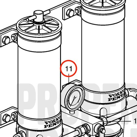 Original Volvo Penta Manometer VOP3827299 | MD2010