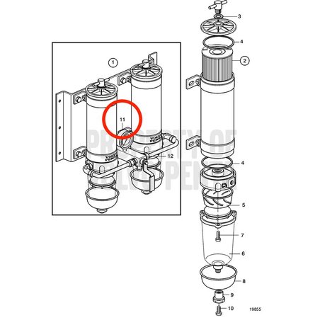 Original Volvo Penta Manometer VOP3827299 | MD2010