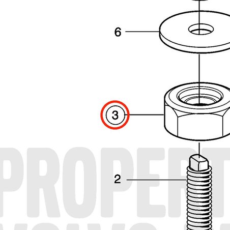 Original Volvo Pentamutter VOP3836667 | MD2010