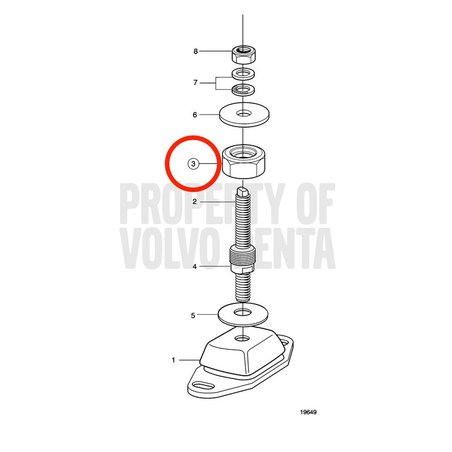 Original Volvo Pentamutter VOP3836667 | MD2010