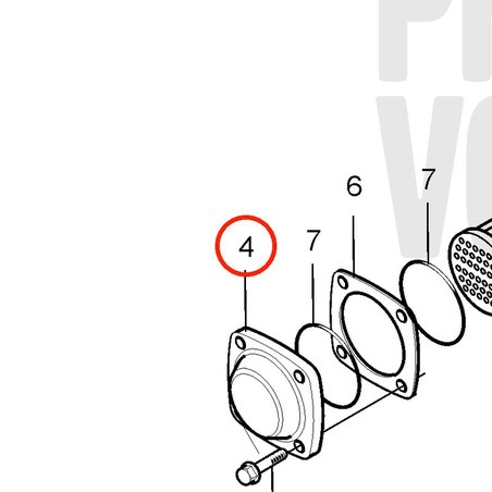 Coperchio terminale originale Volvo Penta VOP3838333 | MD2010