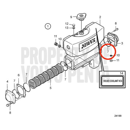 Joint torique d'origine Volvo Penta VOP3838336 | MD2010