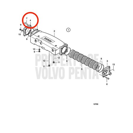 Placa final original Volvo Penta VOP3838409 | MD2010