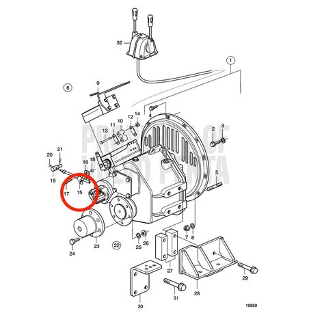 Braçadeira de cabo Volvo Penta genuína VOP6853782 | MD2010