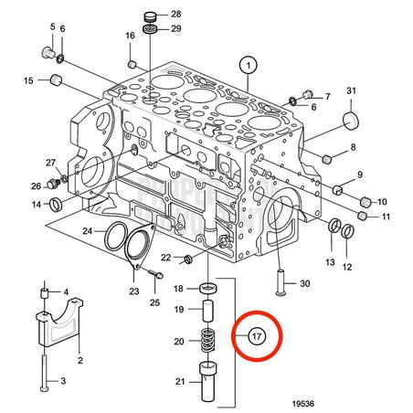 Valvola di pressione originale Volvo Penta VOP11700271 | MD2010