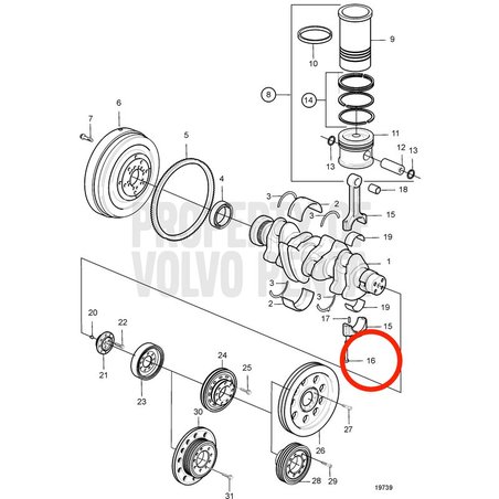 Tornillo Embridado Original Volvo Penta VOP11700326 | MD2010