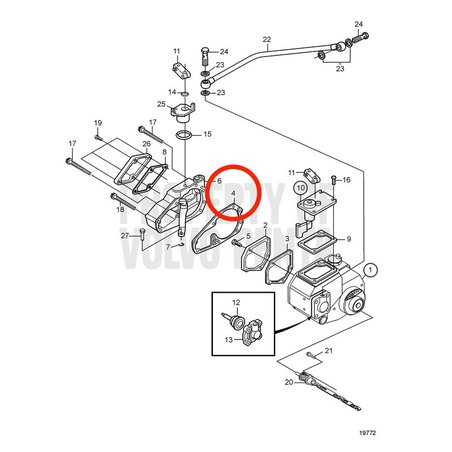 Guarnizione originale Volvo Penta VOP20405510 | MD2010