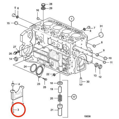 Vis à bride d'origine Volvo Penta VOP20405583 | MD2010