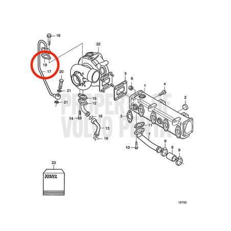 Original Volvo Penta Dichtung VOP20405595 | MD2010
