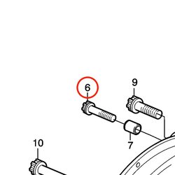 Vite a sei denti originale Volvo Penta VOP20405713 | MD2010