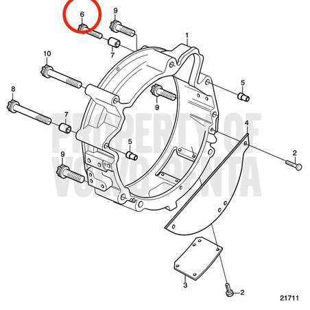 Vis à six dents d'origine Volvo Penta VOP20405713 | MD2010