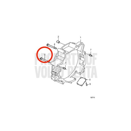 Vite a sei denti originale Volvo Penta VOP20405714 | MD2010