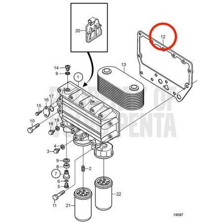 Junta original Volvo Penta VOP20405747 | MD2010