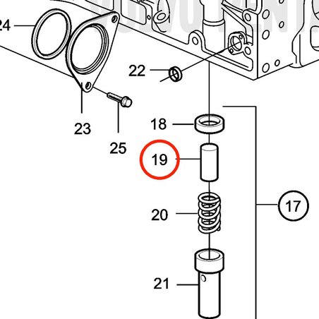 Valvola originale Volvo Penta VOP20405936 | MD2010