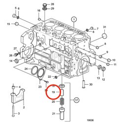 Valvola originale Volvo Penta VOP20405936 | MD2010