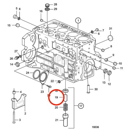 Valvola originale Volvo Penta VOP20405936 | MD2010