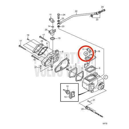 Cappa originale Volvo Penta VOP20412752 | MD2010