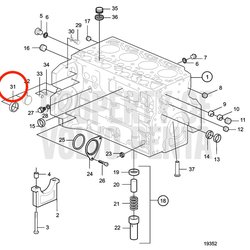 Original Volvo Penta Stecker VOP20450778 | MD2010