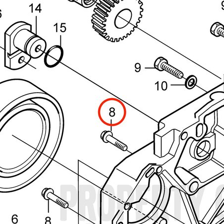 Tornillo Embridado Original Volvo Penta VOP20450801 | MD2010