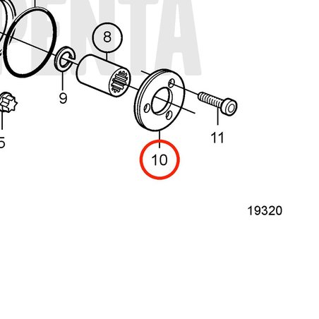 Original Volvo Penta Axialscheibe VOP20450811 | MD2010