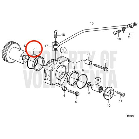 Anel de vedação original Volvo Penta VOP20450818 | MD2010
