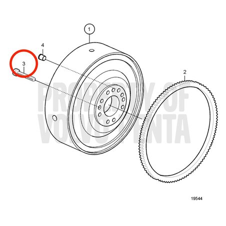 Vite esagonale originale Volvo Penta VOP20450835 | MD2010