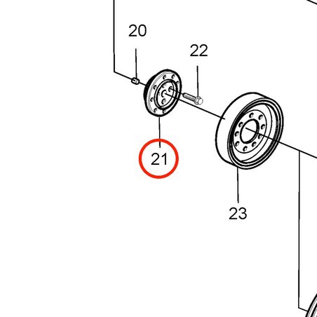 Flangia originale Volvo Penta VOP20450843 | MD2010