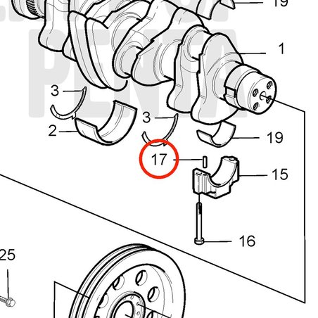 Perno scanalato originale Volvo Penta VOP20459134 | MD2010