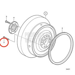 Vite esagonale originale Volvo Penta VOP20459926 | MD2010